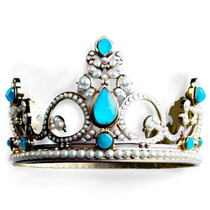 White Crown With Pearls Png Efl PNG Image