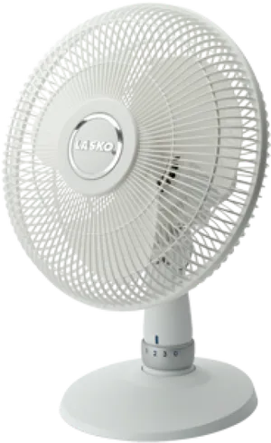 White Desk Fan Lasko Brand PNG