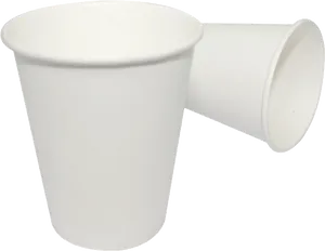 White Disposable Paper Cups PNG Image