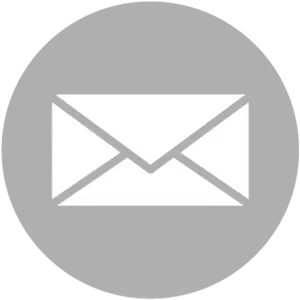 White Email Icon Circle Background PNG Image