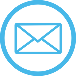 White Email Icon Circle Background PNG Image