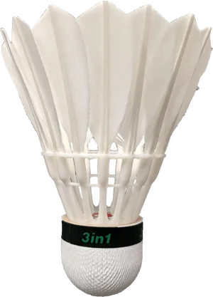 White Feather Badminton Shuttlecock PNG Image