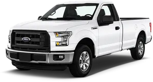 White Ford F150 Pickup Truck PNG Image