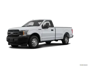 White Ford F150 Pickup Truck Side View PNG Image