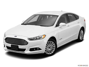 White Ford Fusion Side View PNG Image