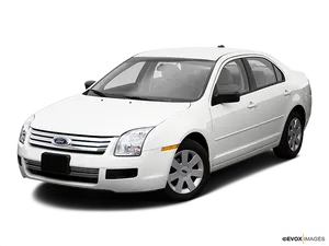 White Ford Fusion Side View PNG Image