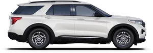 White Ford S U V Side View PNG Image