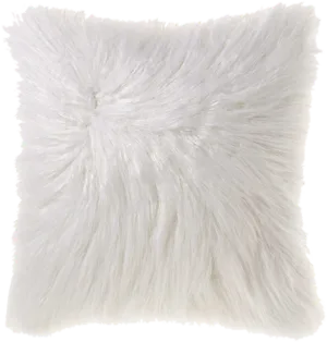 White Furry Cushion Texture PNG Image