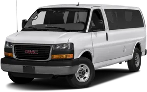 White G M C Passenger Van PNG Image