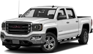 White G M C Sierra Pickup Truck PNG Image