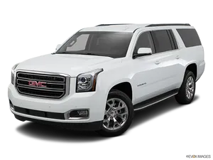 White G M C Yukon X L S U V PNG Image