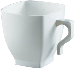 White Geometric Coffee Mug PNG Image