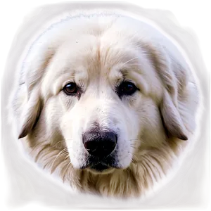 White Great Pyrenees Portrait Png Dbp57 PNG Image