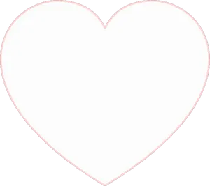 White Heart Outlineon Black Background PNG Image