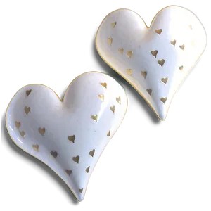 White Hearts Outline Png 73 PNG Image