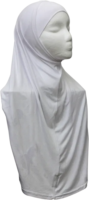 White Hijab Mannequin Display PNG Image