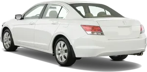 White Honda Accord Sedan Profile View PNG Image