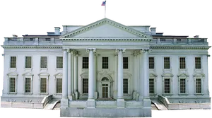 White House Exterior Classic Architecture PNG Image