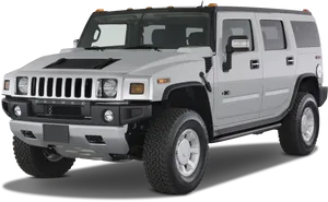 White Hummer H2 S U V PNG Image