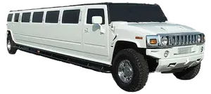 White Hummer Limousine PNG Image