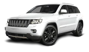 White Jeep Grand Cherokee S U V Side View PNG Image