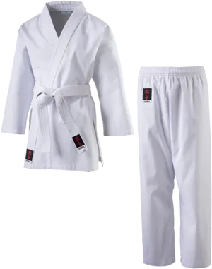 White Karate Gi Uniform PNG Image