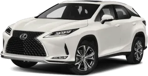 White Lexus S U V Profile View PNG Image