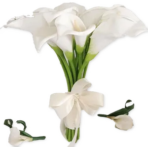 White Lily Bouquet Transparent Background PNG Image