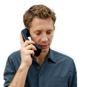 White Man On Phone Png 80 PNG Image