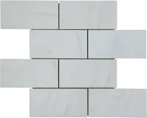 White Marble Tile Pattern PNG Image