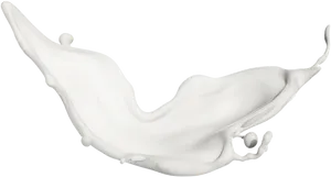 White Milk Splash Dynamic Motion PNG Image