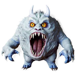 White Monster B PNG Image