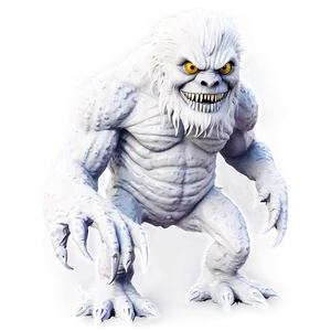 White Monster In Snow Png 06212024 PNG Image