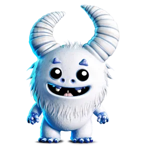 White Monster With Horns Png 11 PNG Image