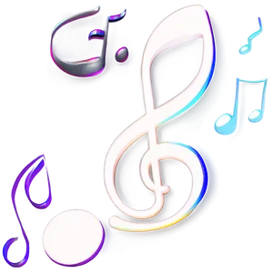 White Music Note Art Png Rit40 PNG Image