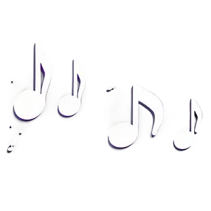 White Music Notes Falling Png 3 PNG Image