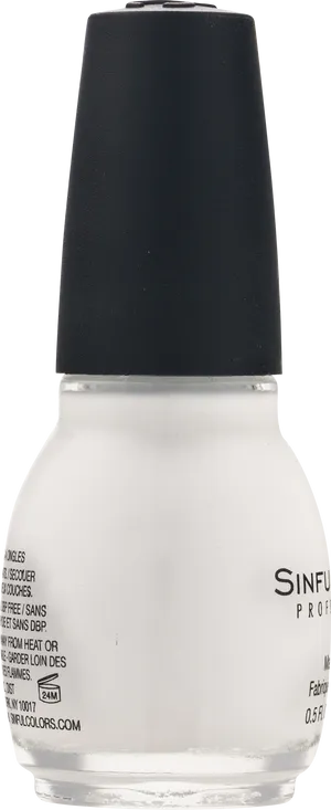 White Nail Polish Bottle PNG Image