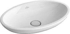 White Oval Bathroom Sink PNG Image