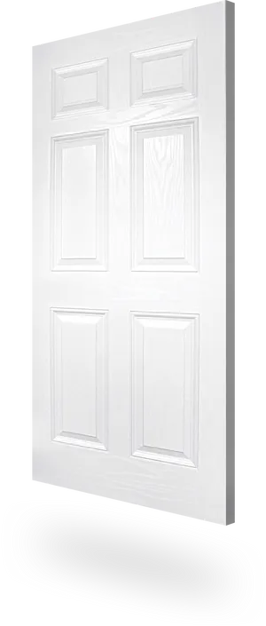 White Panel Door Floating PNG Image