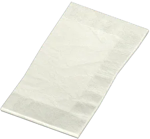 White Paper Napkinon Table PNG Image