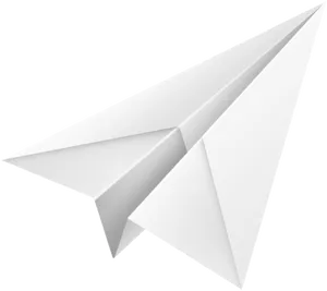 White Paper Plane Graphic PNG Image