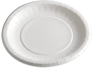 White Paper Plate Simple Design PNG Image