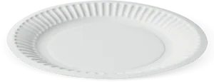 White Paper Plate Top View PNG Image