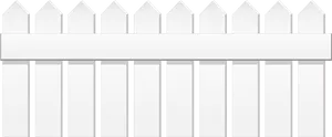 White Picket Fence Graphic PNG Image