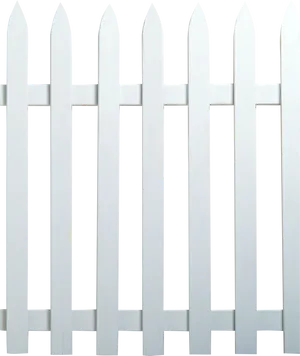 White Picket Fence Section PNG Image