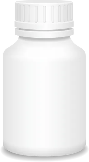 White Plastic Medicine Bottle PNG Image