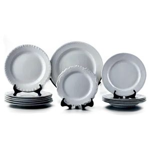 White Plate Set Png Jra PNG Image