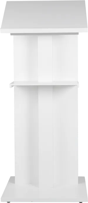 White Podium Product Display Stand PNG Image