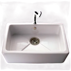 White Porcelain Kitchen Sink Png 06122024 PNG Image