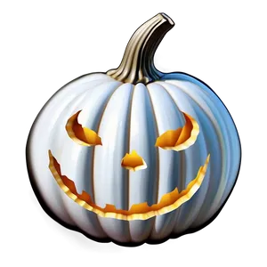 White Pumpkin Design Png Olf PNG Image